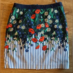 Anthropologie Floral Striped Women's Skirt
